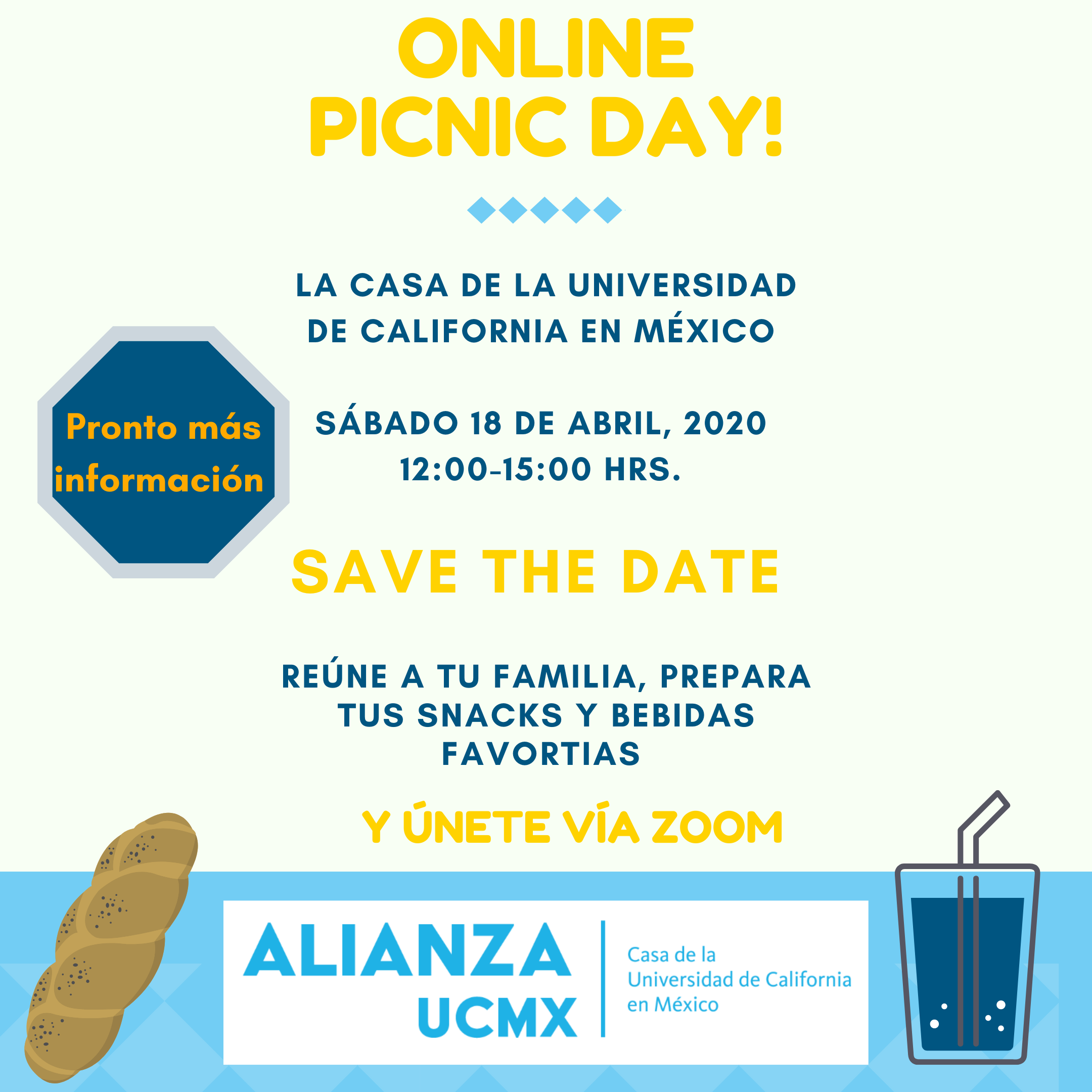 Save the date for online Picnic Day with Casa Universidad de California en Mexico