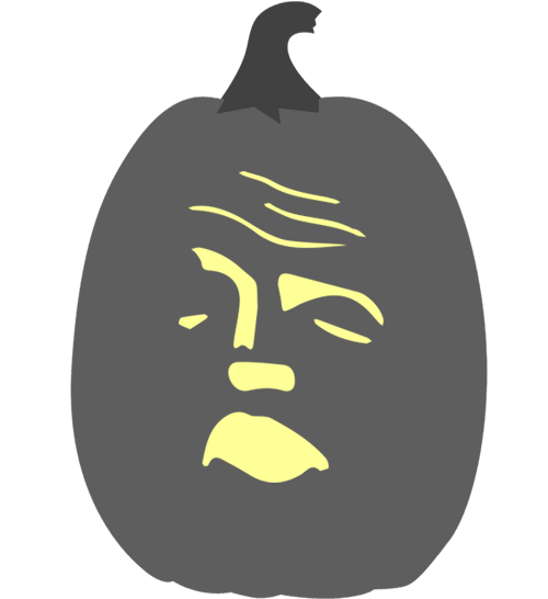 UC Davis pumpkin stencil Egghead
