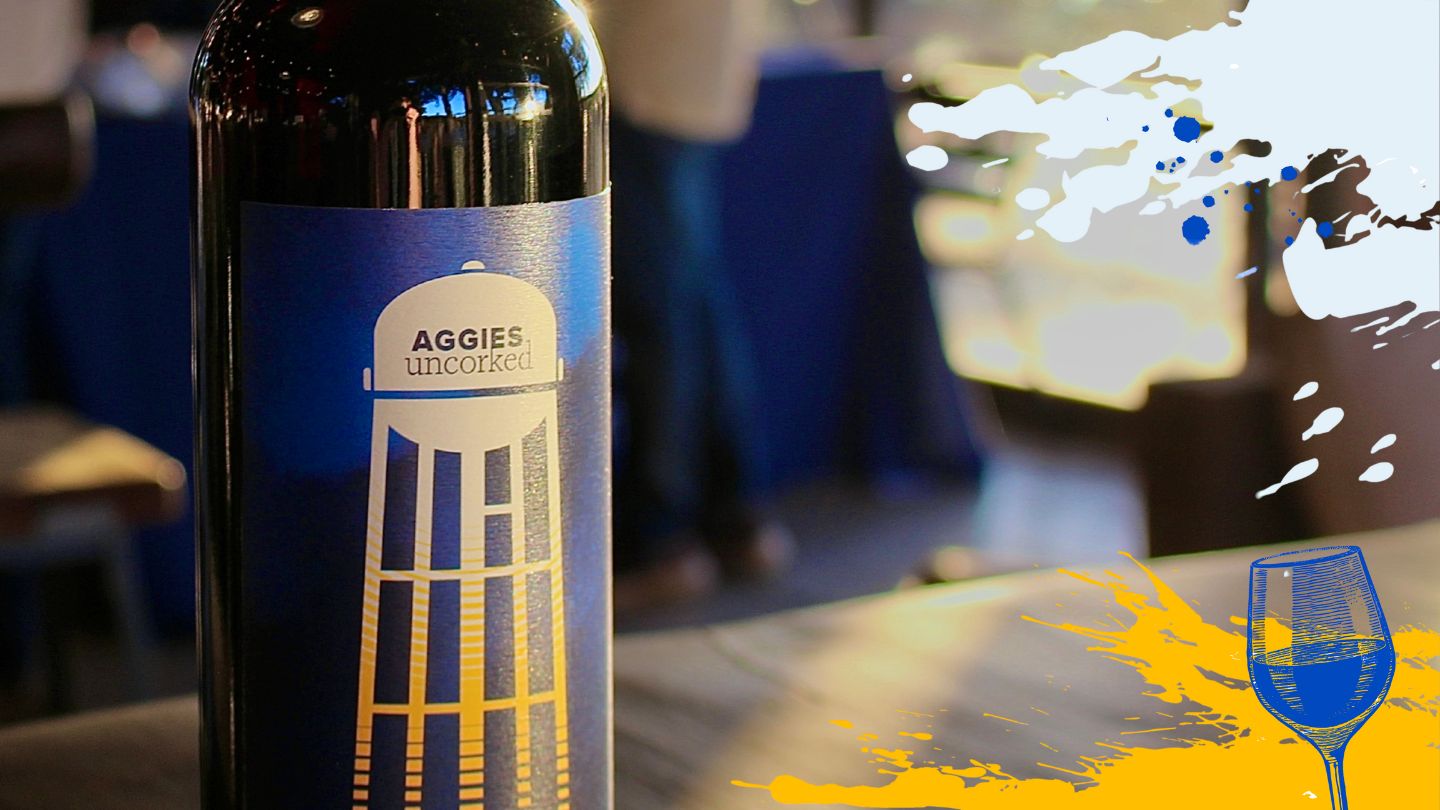 alumni iii wine bottle profile in shadow at heringer vineyards