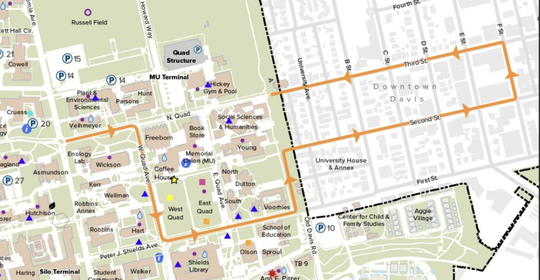 map of picnic day parade route 