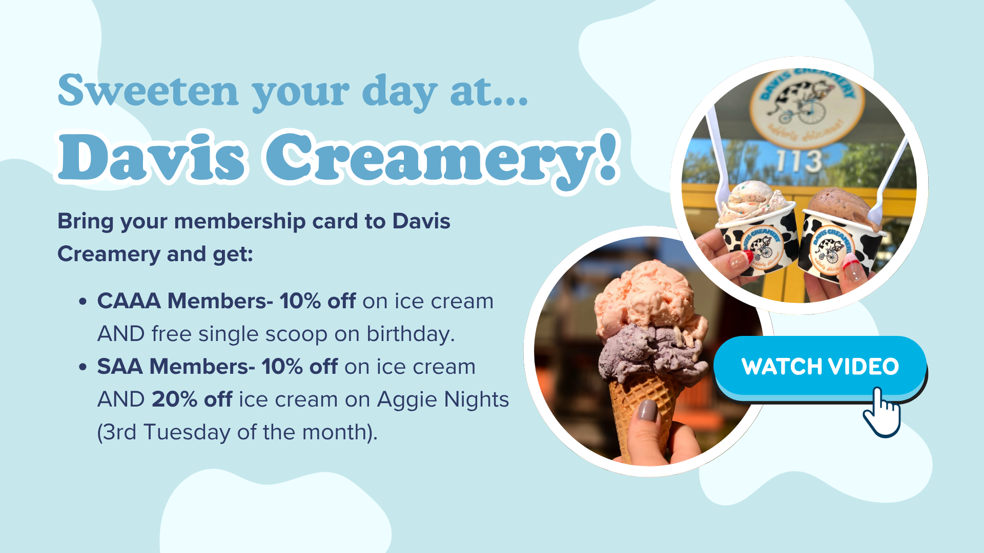 Davis Creamery Member Benefit