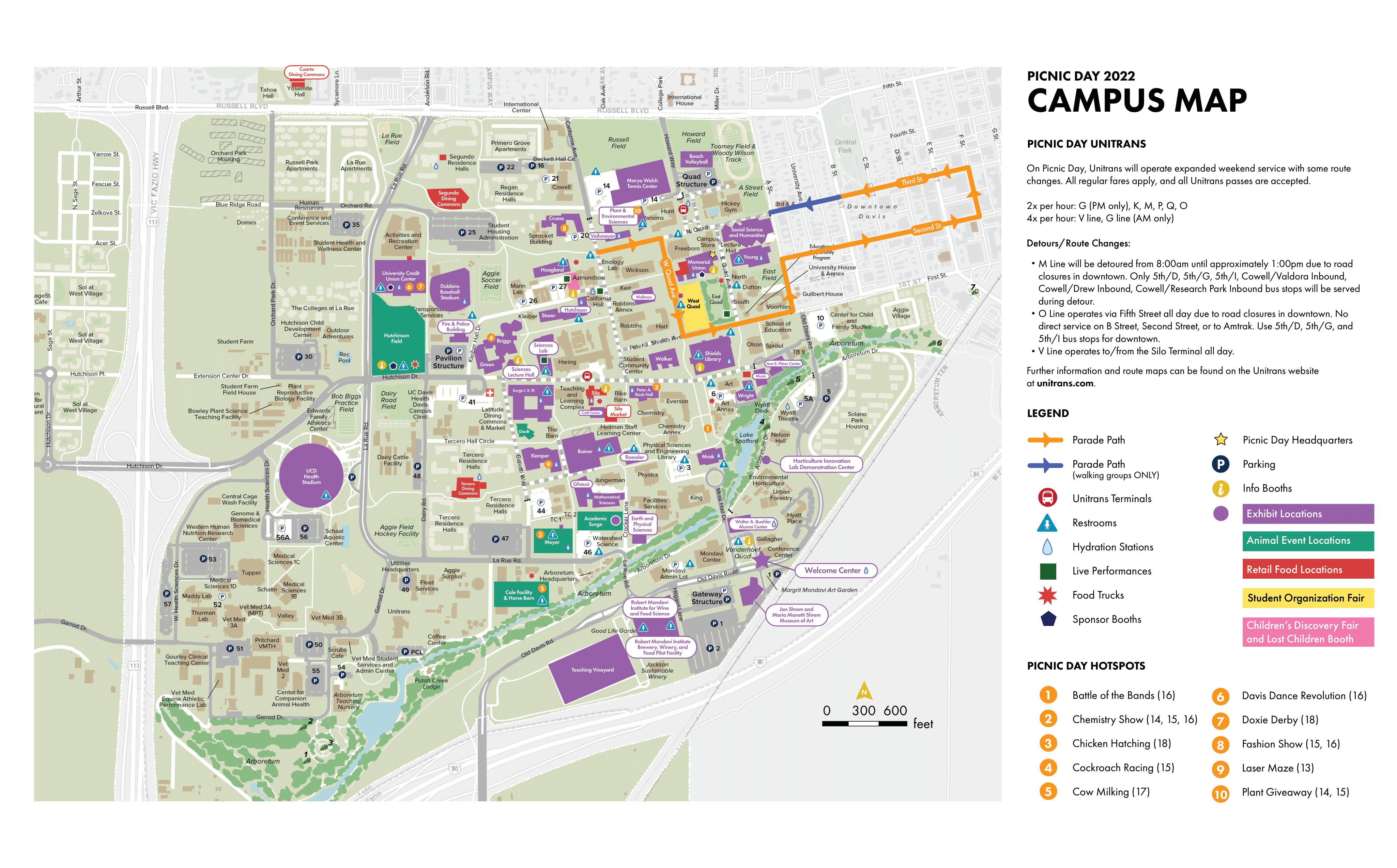 image of the 2022 picnic day map