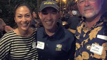 Three Aggies smiling 