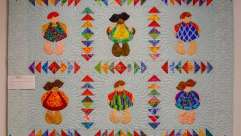 Mosaic of Children in Our World quilt 