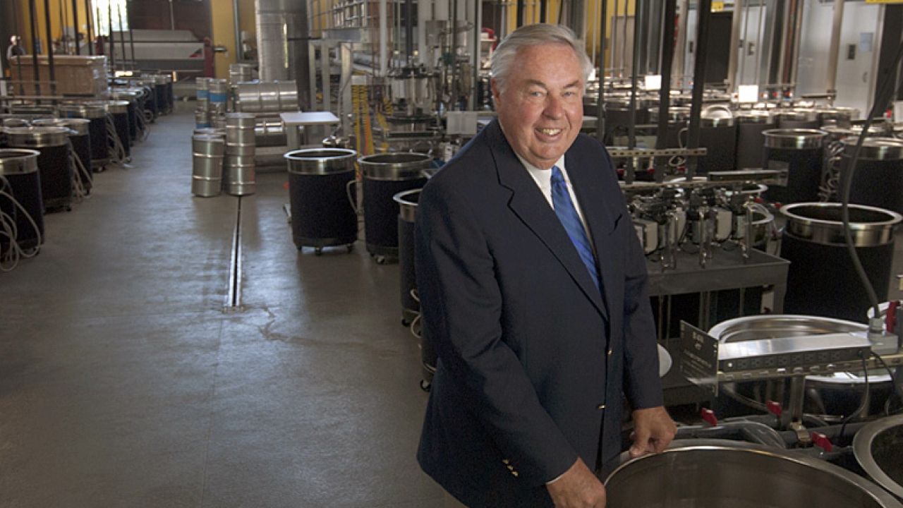 Lohr stands in his fermentation room at UC Davis