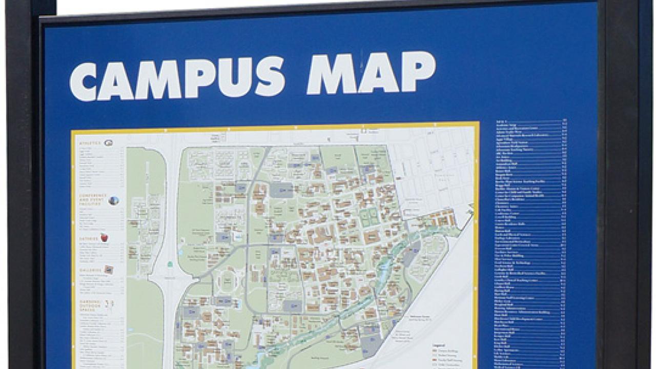 campus map sign