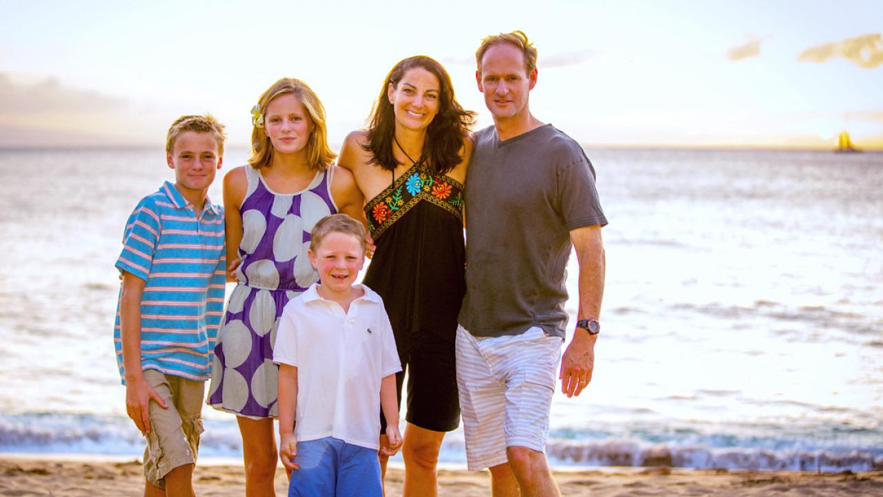 Erin Glanville and her husband, Jeff, enjoy a vacation in Maui with their three kids.