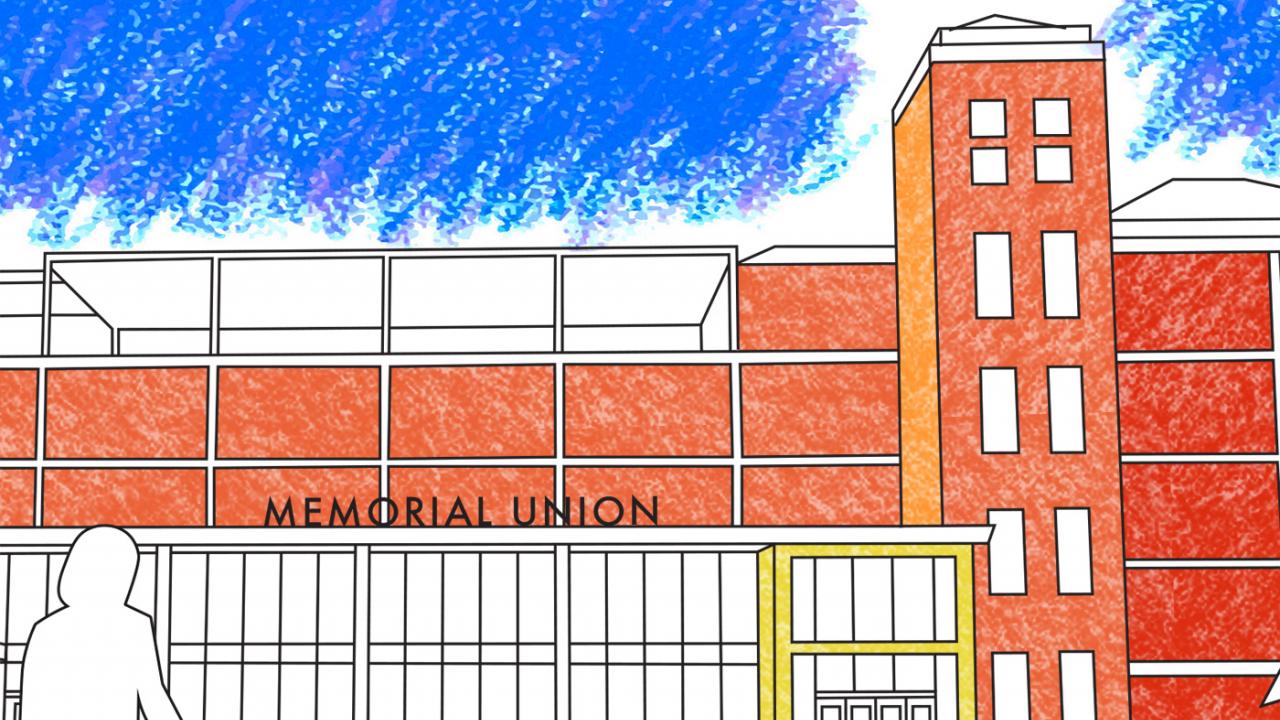 Memorial Union coloring book page