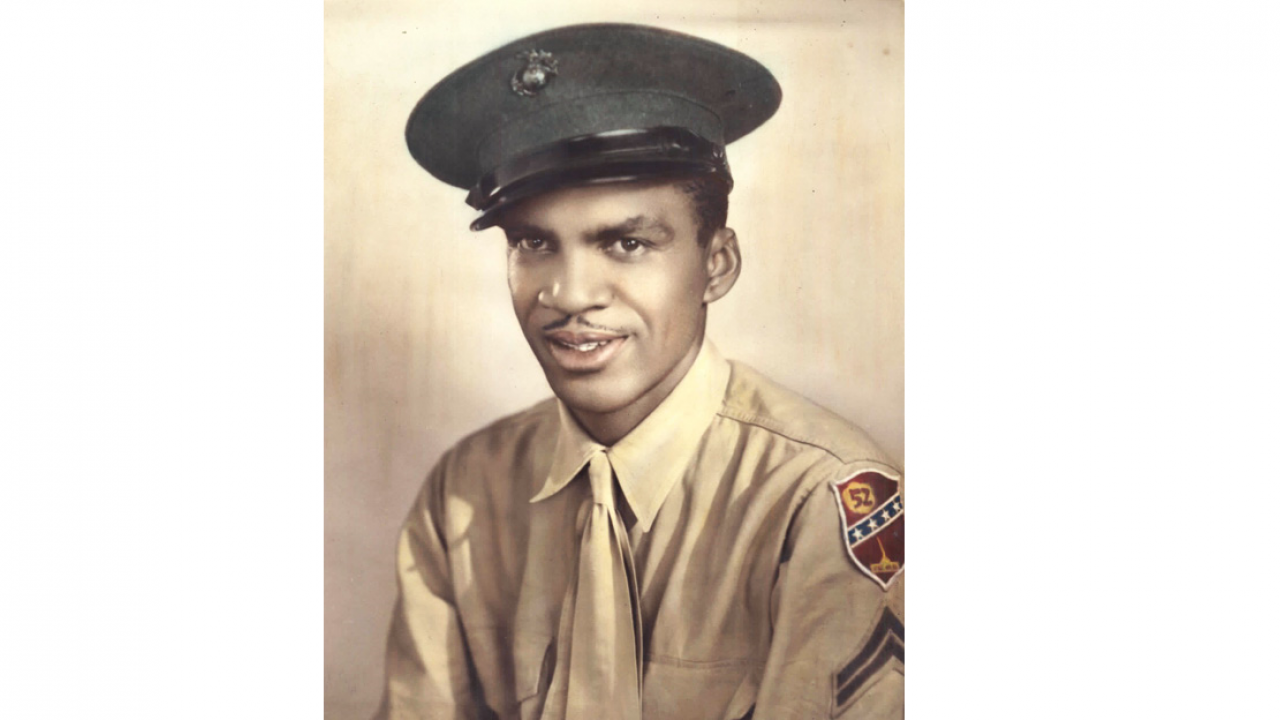 Horace Hampton served as a Marine prior to attending UC Davis.