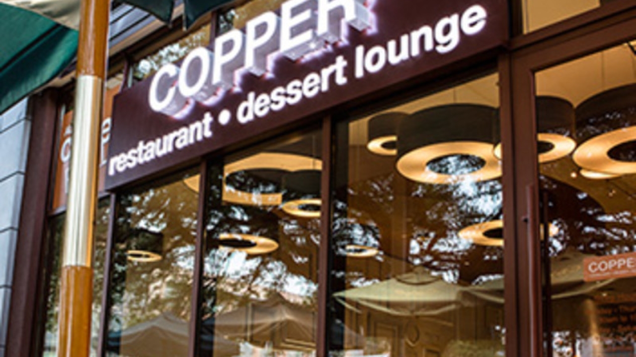 Picture of front of Copper Restaurant and Dessert Lounge