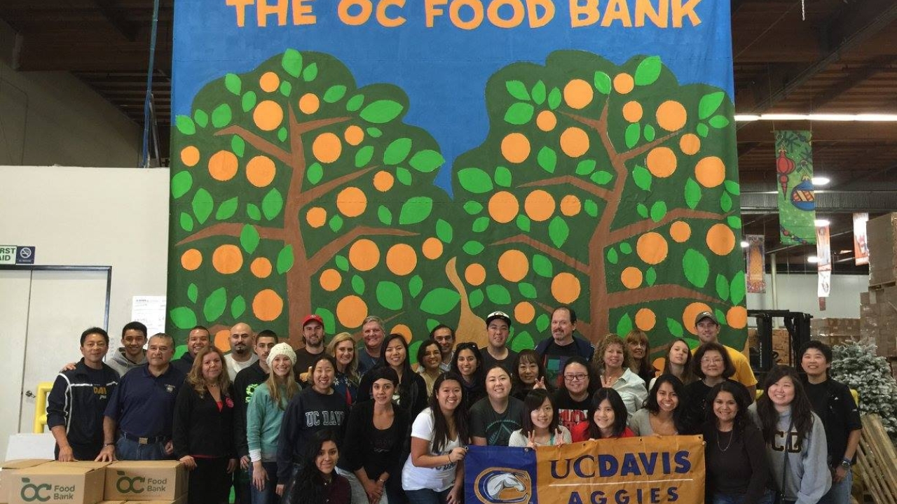 Group of alumni and friends at a service event