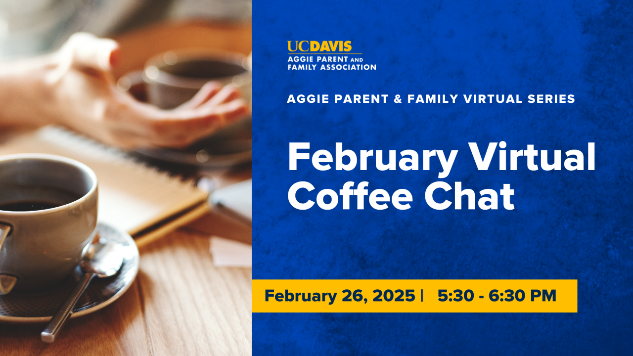 Cup of coffee next to event details