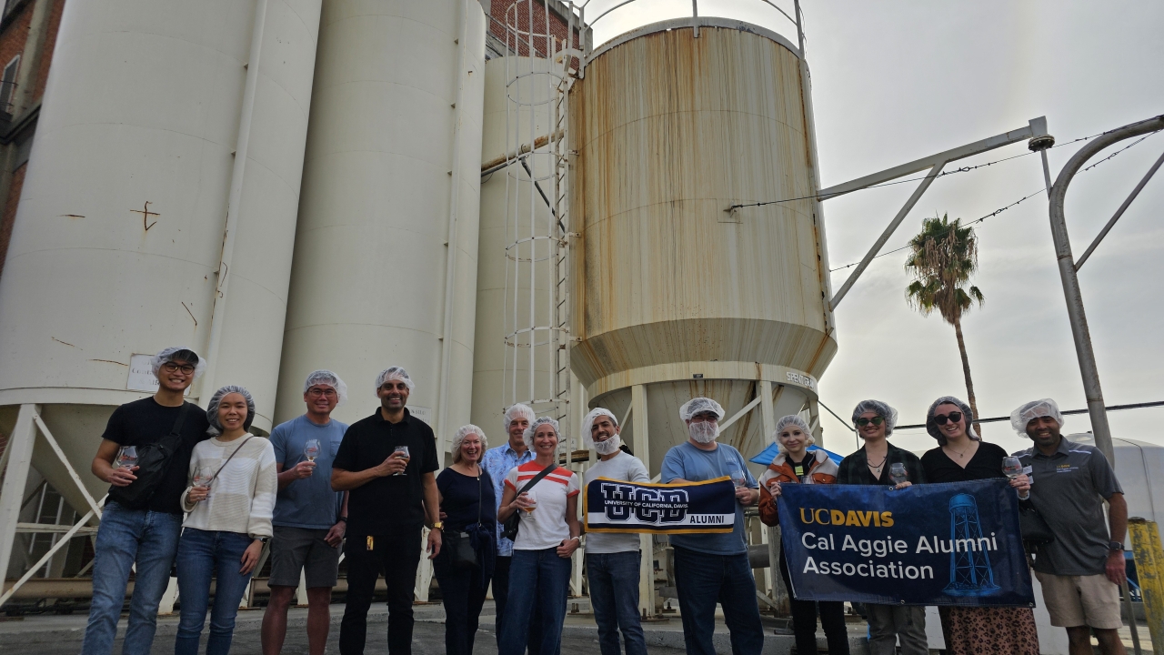 a group of people at a brewery
