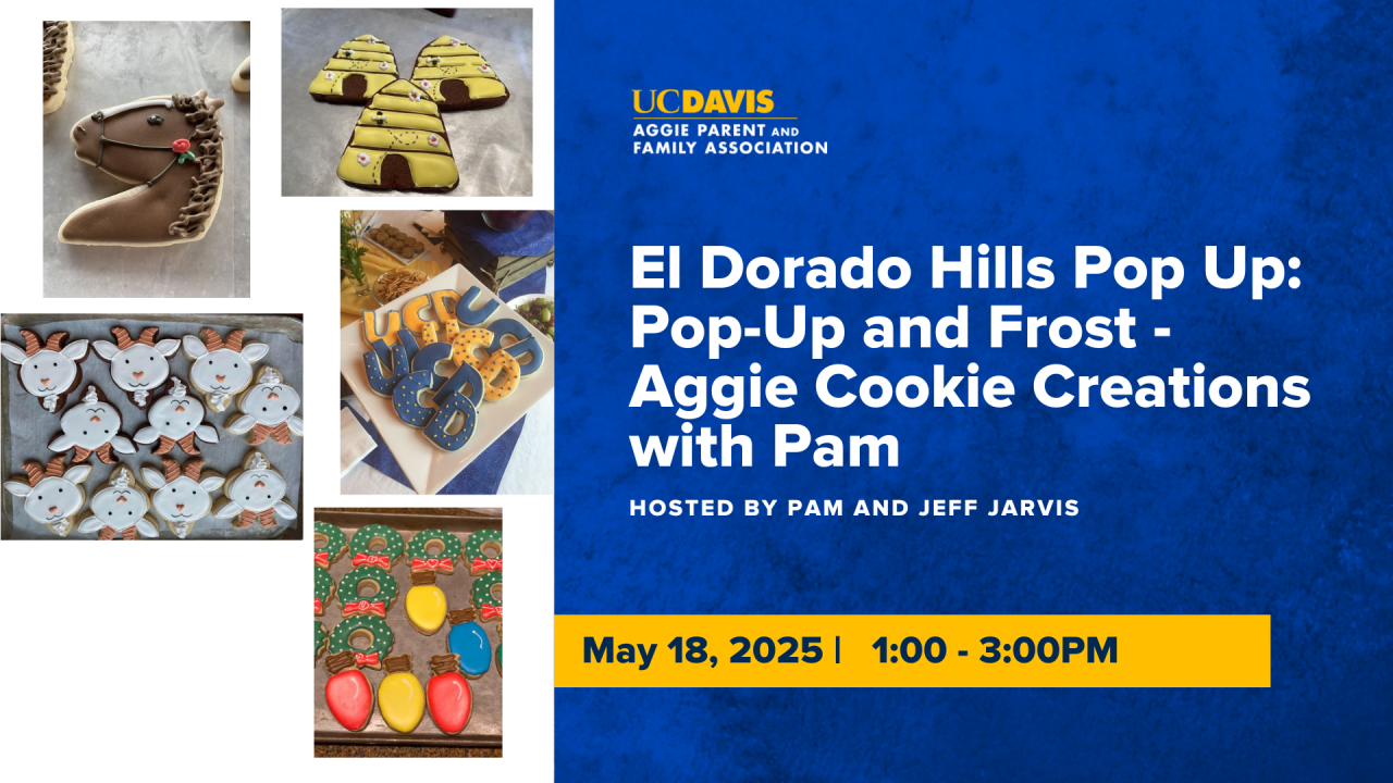 Pictures of cookies next to event text