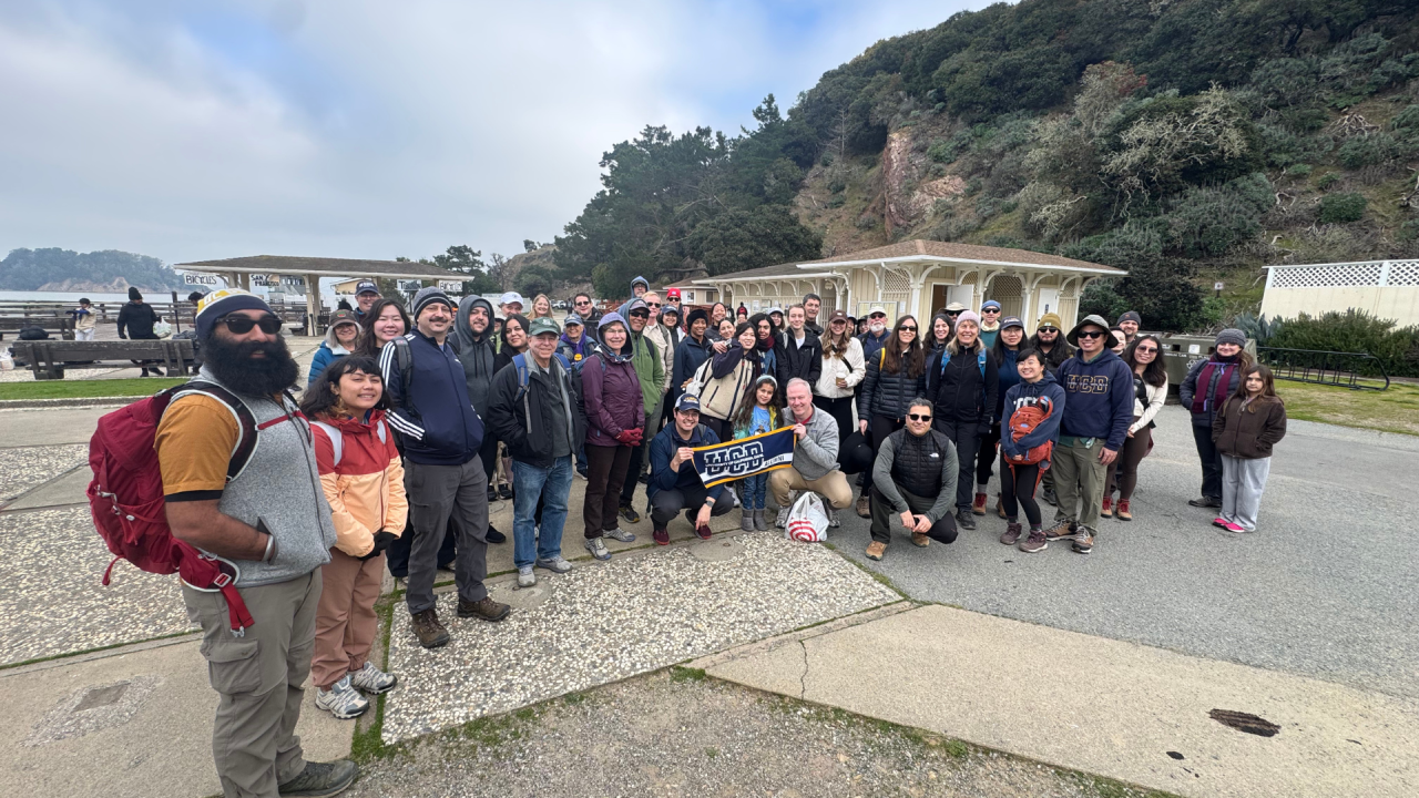 Photo of group of hikers at Angel Island