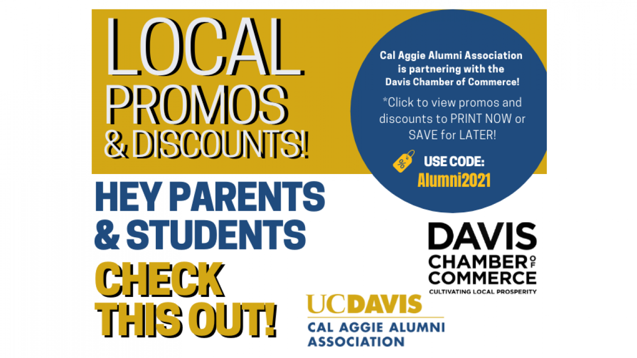 text that says "local discounts and promotions Hey parents and students check this out"