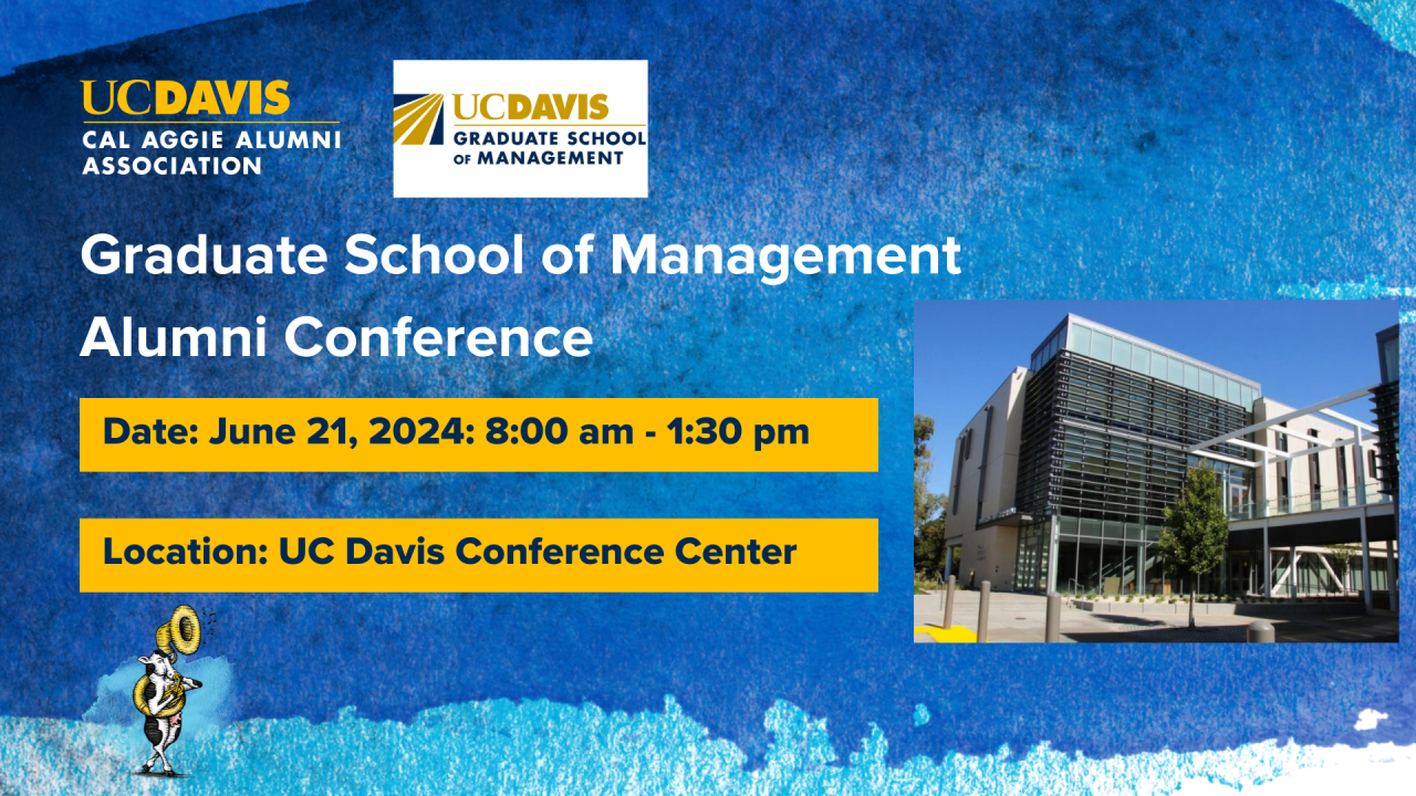 Canva design promoting the GSM alumni weekend conference