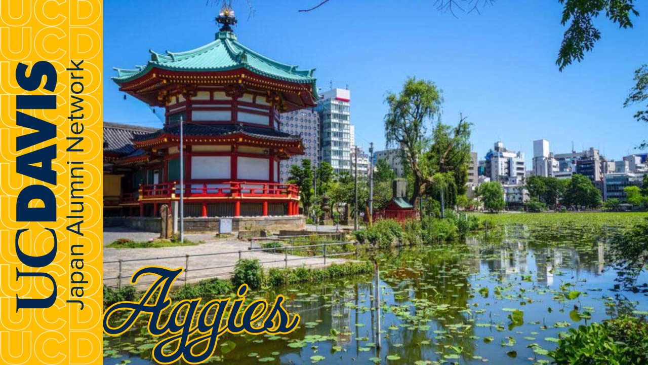 Ueno Park Photo with the UC Davis Japan Network Logo