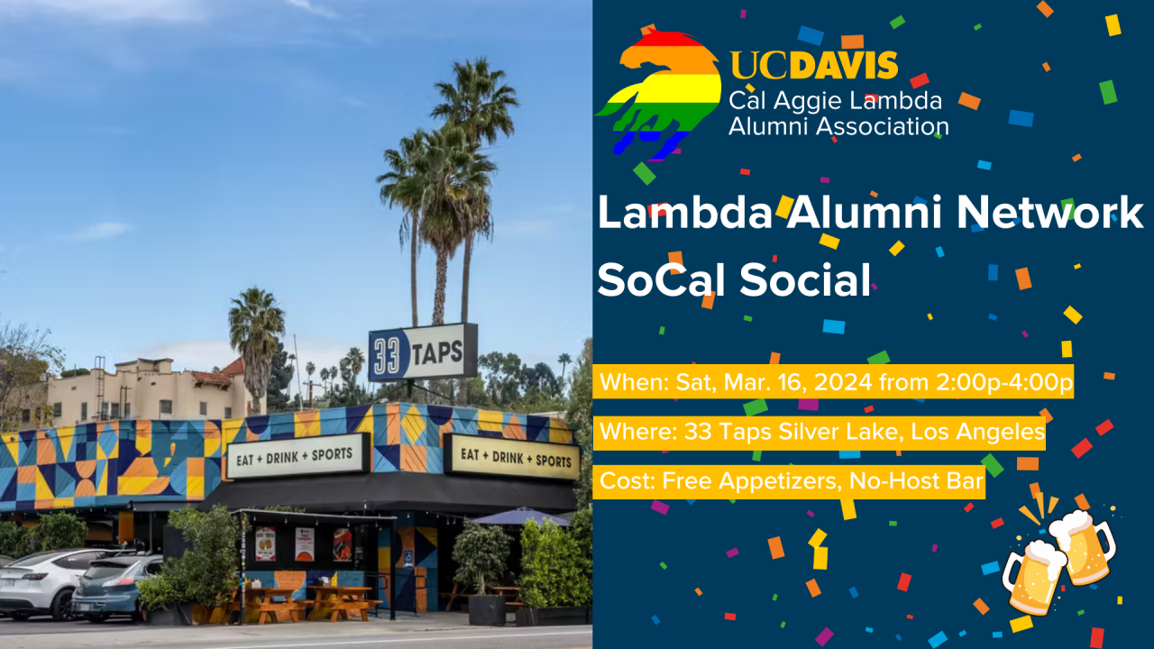 Social Invite for Lambda SoCal Mixer on March 16, 2024 from 2 pm to 4 pm.