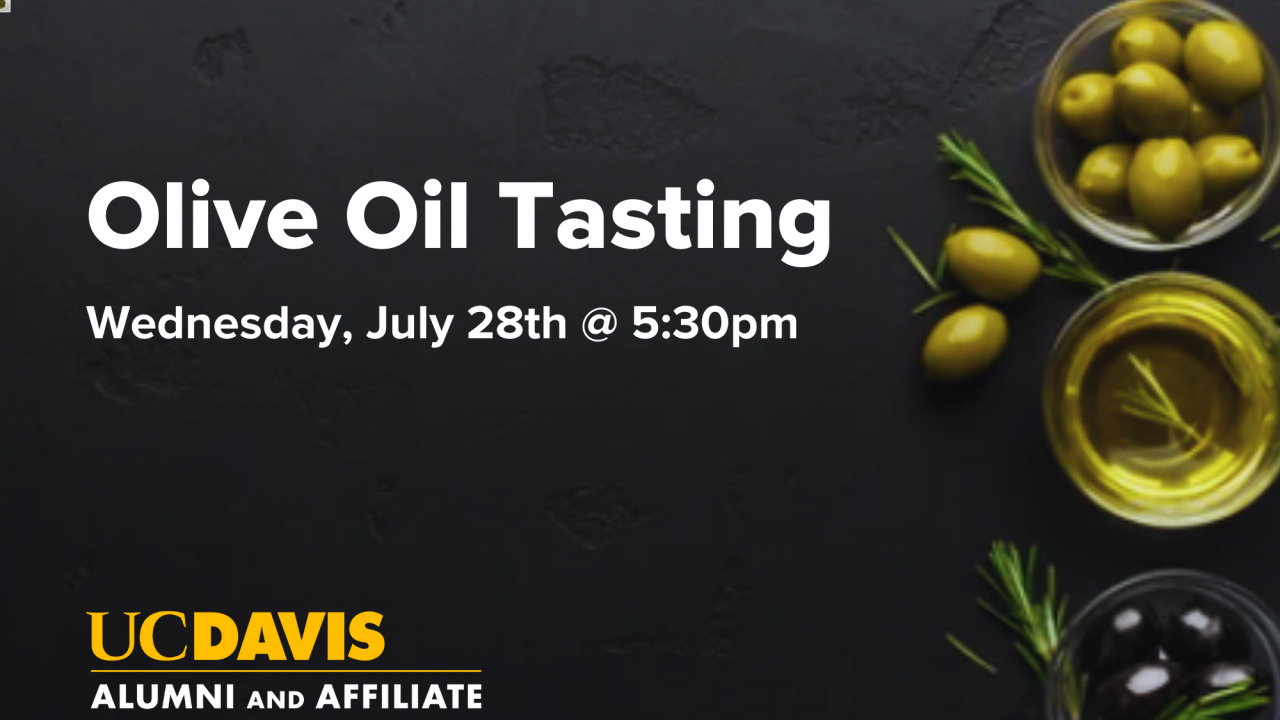 Olive Oil Tasting July 28 at 5:30