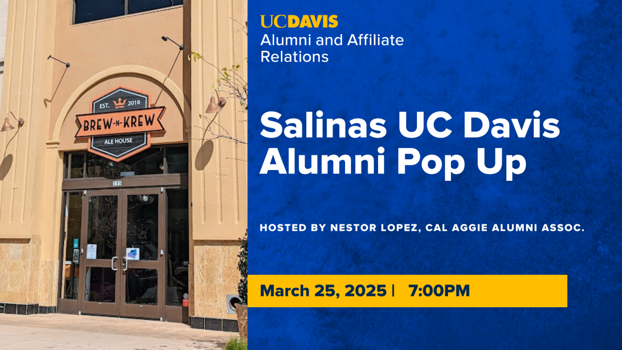 Salinas Pop-Up Advertisement for Mar 25, 2025 at 7 pm. Features a picture of the Brew-N-Krew Ale House Exterior