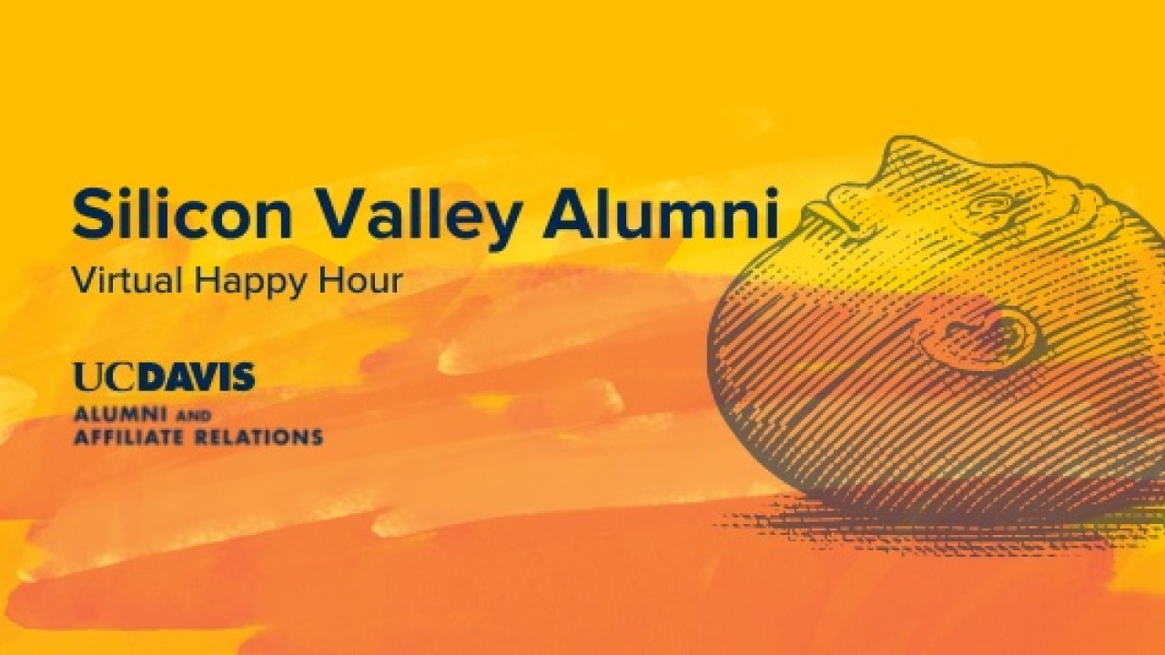 test that reads "Silicon Valley Alumni Happy Hour"