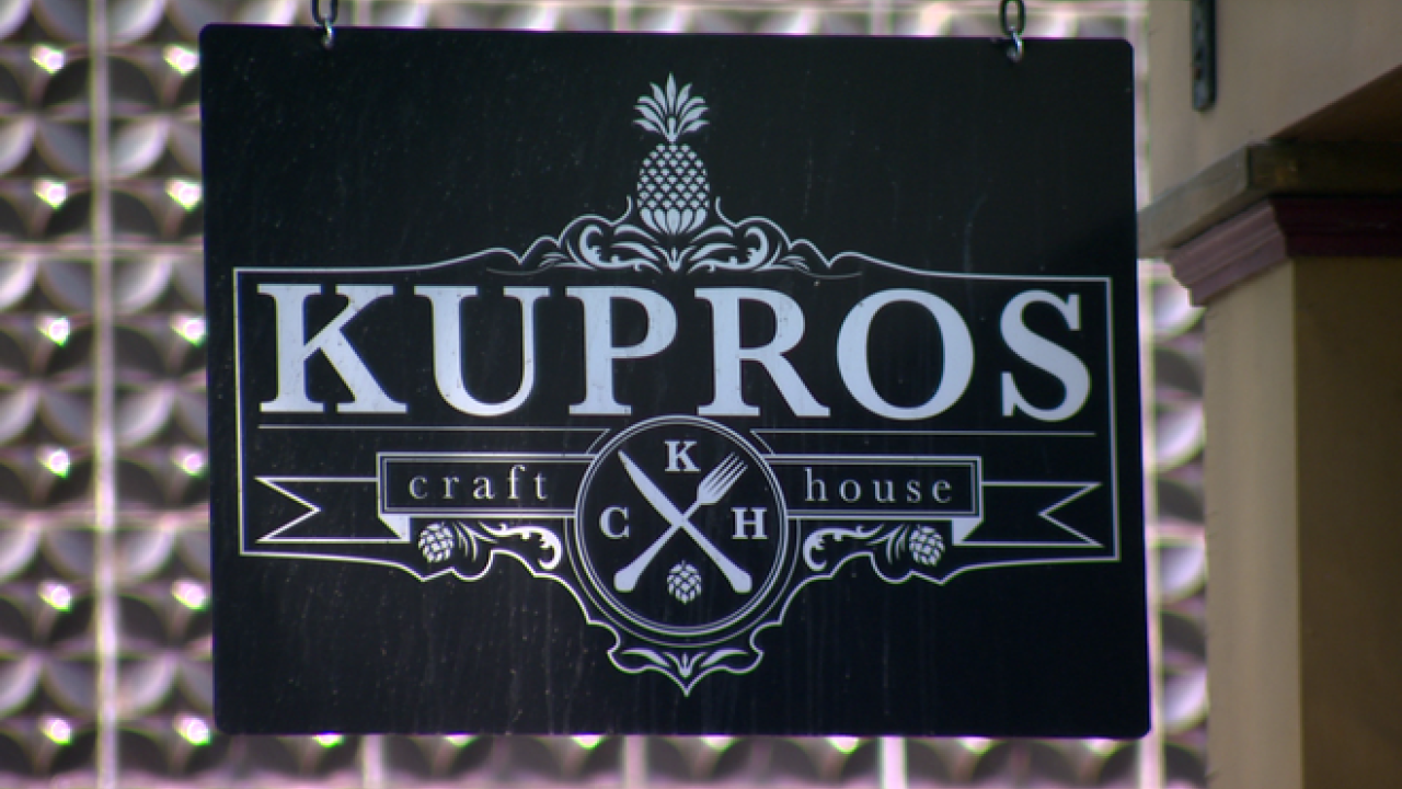 Kupros Craft House Sign