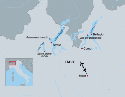 italian lake map