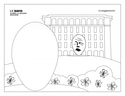 Coloring page featuring eggheads