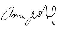 Anu Johl Singh's signature