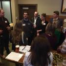Group of alumni and friends at a networking event