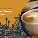 Event details beside a latte