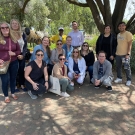 Picture of a group of UC Davis employees in front of the Honey Bee Haven