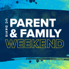 text that says "parent and family weekend"