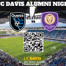 Flyer for UC Davis Alumni Night at the San Jose Earthquakes Game. 