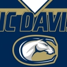 UC Davis logo with basketball