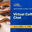 coffee cup image announcing coffee chat on June 1st from 6pm-7pm