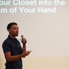 Jae Allen presents his plan for his company, Ouros, at the UC Davis Startup Center’s spring 2022 Demo Day, where he won a Mentor’s Choice Award. (Courtesy photo)