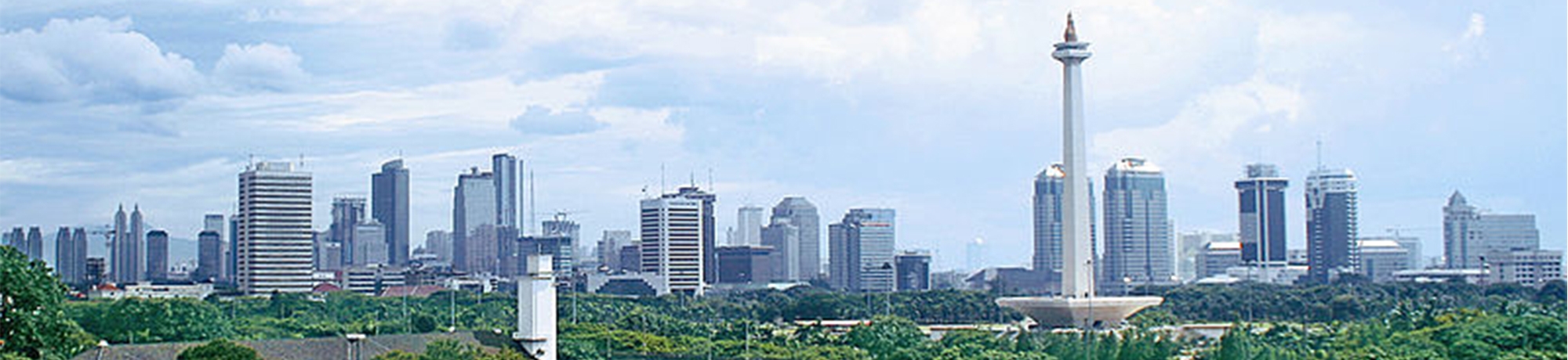 a view of the Jakarta skyline