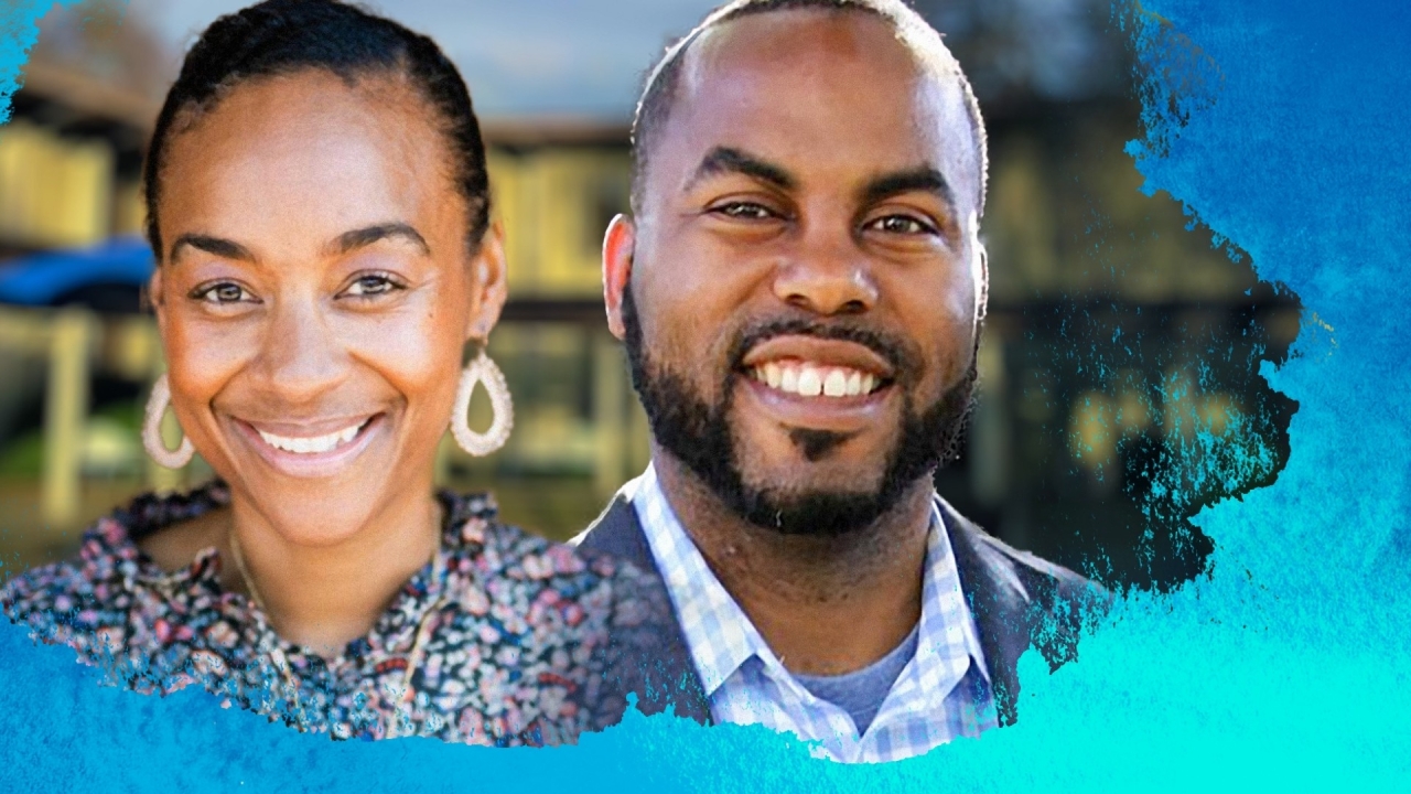 Photo of Dr. Maisha Winn, Associate Dean of Programs, Chancellor’s Leadership Professor, TJE Co-Founder and Faculty Director and Dr. Lawrence (Torry) Winn, Assistant Professor of Teaching, TJE Co-Founder and Executive Director